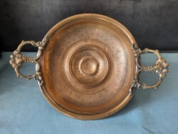 Antik Jugendstil füles gyümölcsös tál – szőlőmintás – német hagyaték