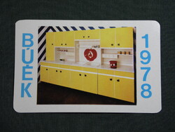 Kártyanaptár,TBV,Tisza bútorgyár,Szolnok,konyhaszekrény, 1978   (5)