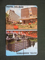Kártyanaptár,Hajdú Bihar megyei vendéglátó váll,Debrecen,Aranybika,Délibáb Hotel, 1978   (5)