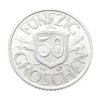 Ausztria,50 groschen 1947 EF aluminium