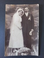 Régi esküvői fotó-képeslap 1910 körül