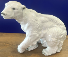 Royal Dux Porcelain Polar Bear Ca 30x40x25 cm