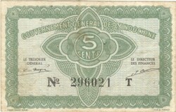 5 cent cents 1942 Francia Indokína Katonai