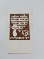 BORSOD - HEVES MEGYEI ÉLELMISZER ÉS VEGYI ÁRU NAGYKERESKEDELMI VÁLLALAT MISKOLC kártyanaptár 1972