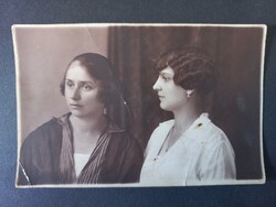 Női portré 2 hölgy portréja "Anyám és Preck Ida" 1920-as évek
