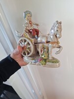 Lovaskocsis fiú német porcelán
