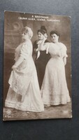 1908 BLAHA LUJZA - IZSÓNÉ - TURCHÁNYI: NAGYMAMA NÉMA FILM EREDETI FOTÓ LAP