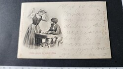 1901 BLAHA LUJZA A MAGYAR NEMZET CSALOGÁNYA + LÁNYI GÉZA KORABELI ÉS EREDETI DOMBORNYOMOTT FOTÓ LAP