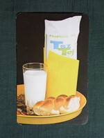 Kártyanaptár,Sárréti tejipari vállalat,Szeghalom tejüzem,zacskós tej, 1981   (5)