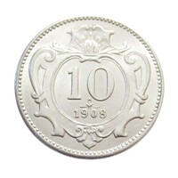 Ausztria,10 heller 1908 aUNC+ nikkel