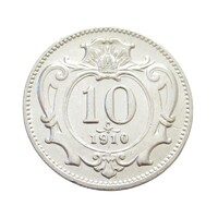 Ausztria,10 heller 1910 aUNC+ nikkel