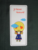 Kártyanaptár,OENI,egészségmegelőzés,grafikai,gyerek modell, 1982   (5)