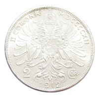 Ausztria,2 corona 1912 aUNC+ ezüst 10g835
