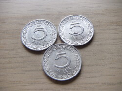 5  Fillér  1964  A képen látható állapotban 3 db egyben