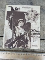 -AX489- Régi Képes Új Szó újság 1948 Szovjet Hadsereg 30 éves jubileum plakát katonai papír sajtó