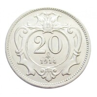 Ausztria,20 heller 1894 aUNC+ nikkel