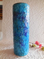 BOD ÉVA  , ritkán előforduló , modern vonalú , cilinder  vázája , szép színekkel , 10 x 31 cm