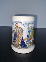 Bajor királyi söröskorsó – Ludwig II m﻿intával