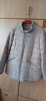 Sportos vízálló dzseki szürkésfehér színben L/XL