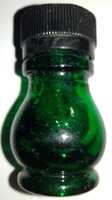 Antik szép zöld stil tintásüveg, kalamáris HIBÁTLAN ÁLLAPOTBAN 30ml