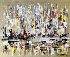 Regatta a tengeren art by Konrad Biro 80x100 cm akrill vászon.A festmény magáért beszél!