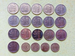 Olaszország 20 db Különböző Érme 100 Líra 1956-1998