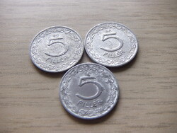5  Fillér  1957  A képen látható állapotban 3 db egyben