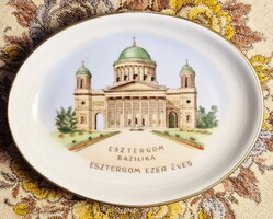 Herendi tálka ,,ESZTERGOM BAZILIKA ESZTERGOM EZER ÉVES"- felirattal