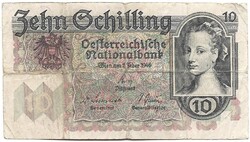 10 schilling schillings 1946 Ausztria 2.