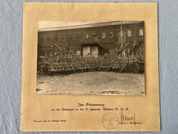 Náci német katonai emléklap csoportképpel 1938