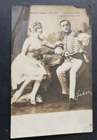 1916 HONTHY HANNA - GATENTA PRIMADONNA SZINÉSZNŐ REVŰSZINHÁZ : A BÁLKIRÁLYNÉ RITKA FOTÓ LAP