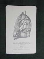 Kártyanaptár,Madár díszhal üzlet,Pécs,grafikai,papagáj, 1984   (5)