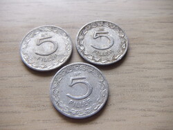 5  Fillér  1960  A képen látható állapotban 3 db egyben