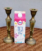 Neoklasszicista réz gyertyatartó pár ALKUDHATÓ