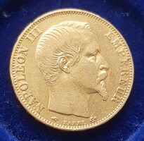 Napoleon arany 20 Frank 1855
