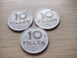 10  Fillér 1973  A képen látható állapotban 3 db egyben