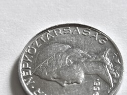 Verdehibás! 5 Fillér 1965, (egyik felén magasabb perem).
