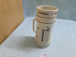 T3423 Hollóházi OMBKE Oroszlány 1983 korsó 18 cm