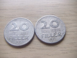 20  Fillér 1975  A képen látható állapotban 2 db egyben