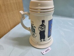 T3425 Hollóházi OMBKE Oroszlány 1991 korsó 17 cm