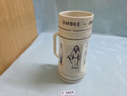 T3424 Hollóházi OMBKE Oroszlány 1983 korsó 18 cm