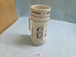 T3421 Hollóházi OMBKE Oroszlány 1983 korsó 18 cm