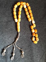 Borostyán imafüzér / Muszlim imafüzér - kahraman (tasbih - misbaha) Iszlám.