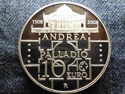 Olaszország Andrea Palladio .925 Ezüst 10 Euro 2008 R PP