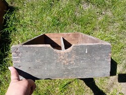 Régi antik vintage láda doboz fiók shell emblémával kagyló tárolásra dekorációnak
