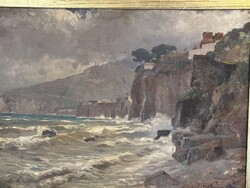 Kárpáthy Jenő - Sorrentoi partok 1924’ (73x89cm!!!)