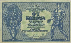 5 korona 1919 Más rörvényes... Hajtatlan 2.