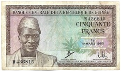 50 frank francs 1960 Guinea 2.