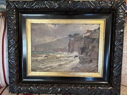 Kárpáthy Jenő - Sorrentoi Part 1924' (73x89cm!!!)