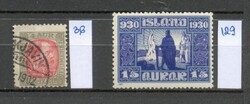 Izland klasszikus bélyeg tétel: 1902 IX. Keresztély + 1930 Althing Millennium